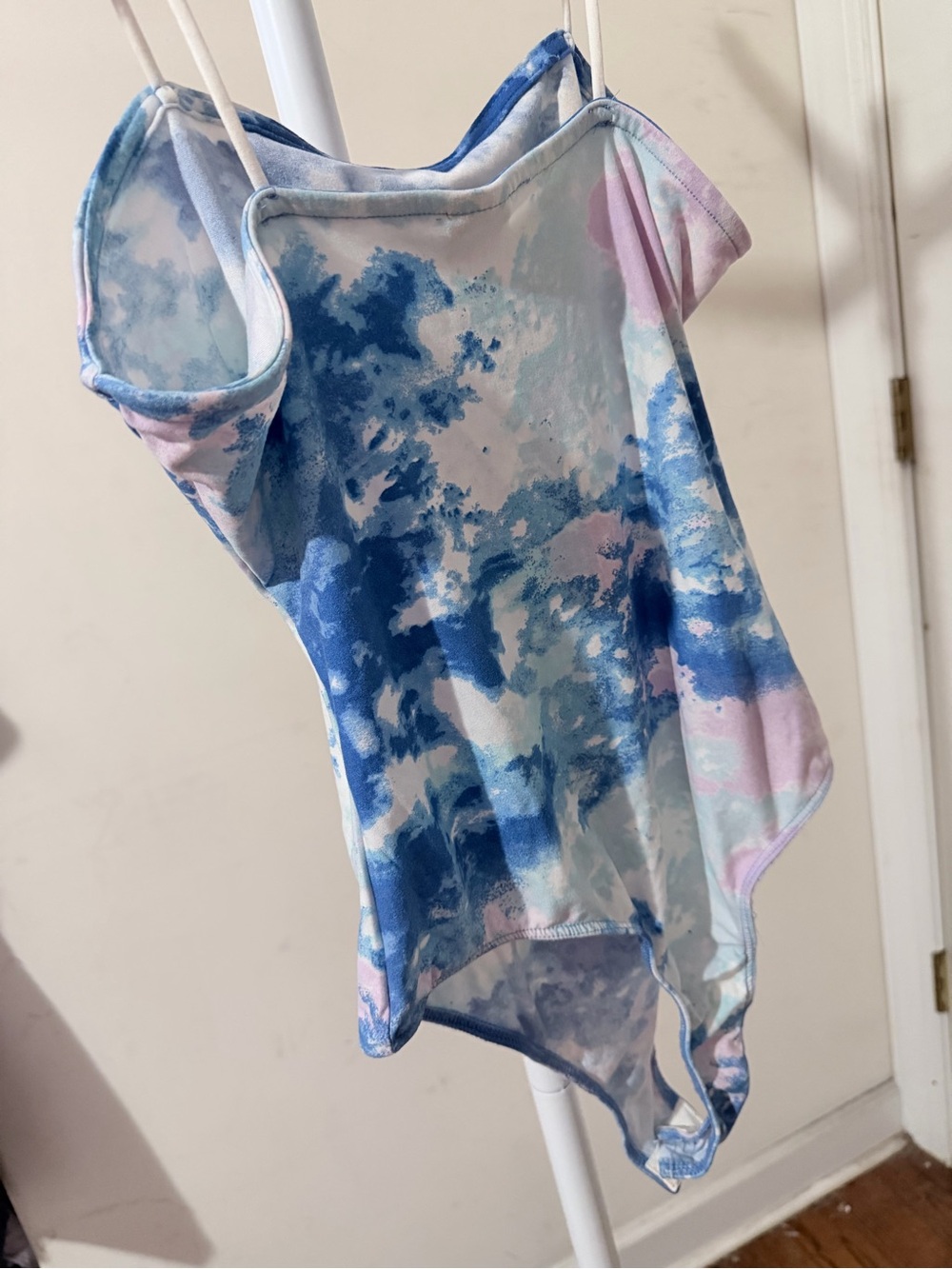 Sleeveless Tie-Dye Blue & Pink Jumpsuit Romper